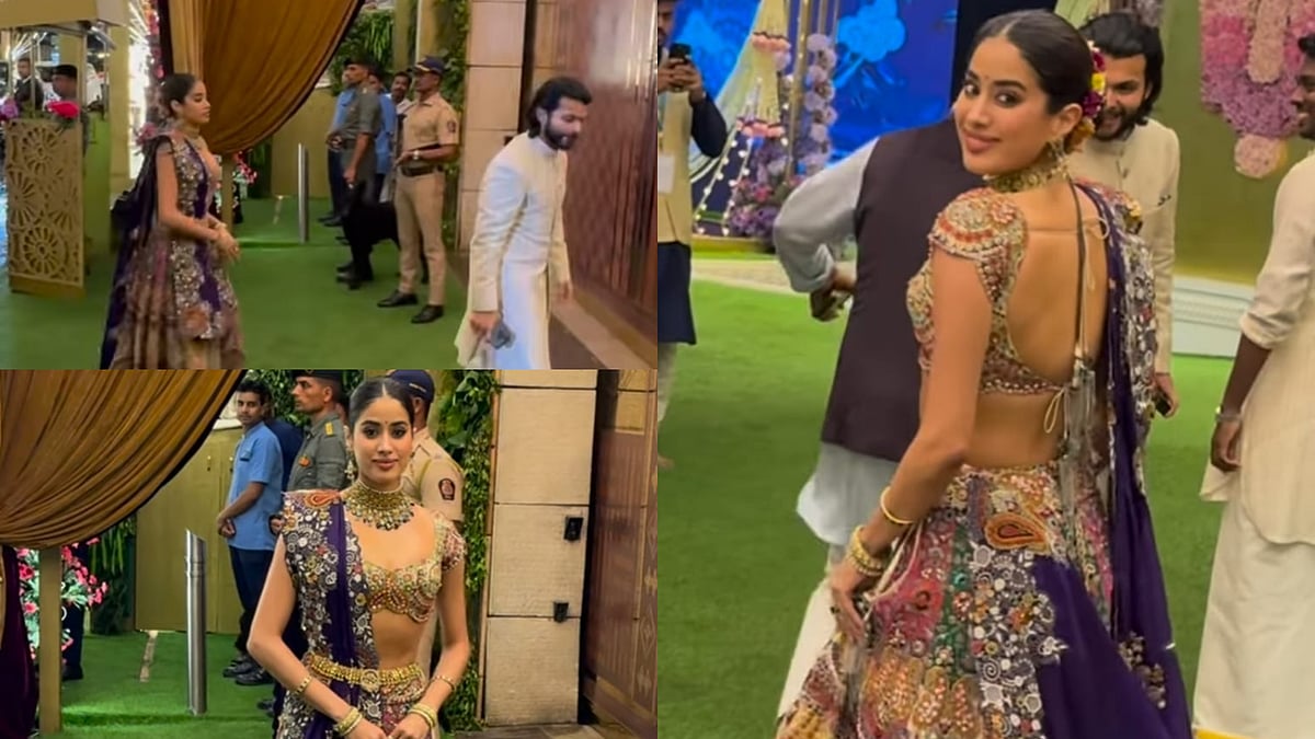 Instagram @manavmanglani : Janhvi Kapoor-Shikhar Pahariya attend Anant-Radhika's pre-wedding event